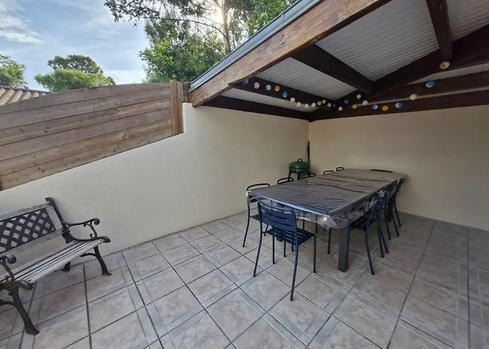 Maison Boisee, 800M De La Plage, 100M², 3 Chambres, Terrasse, Parking - Fr-1-777-18 생장드몽